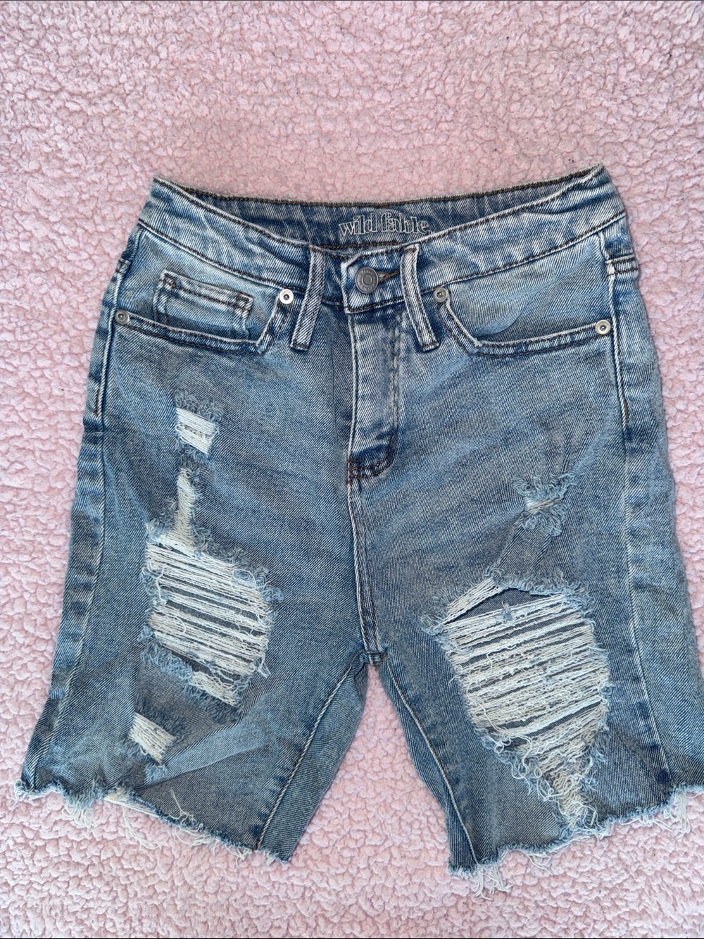 Vintage wild fable Ripped Mid-Blue Denim Shorts